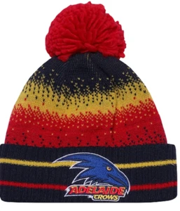 Adelaide Crows Official AFL Team Logo Youth Kids Logo Supporter Winter Beanie - Picture 1 of 1