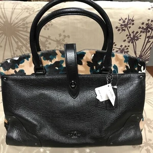 COACH MERCER SATCHEL IN PRINTED HAIRCALF. NWT - Brand New MSRP $795.00 Discount$ - Picture 1 of 12