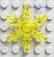 NEW Lego Trans Yellow SNOWFLAKE Belville Minifig Ice Crystal Christmas Tree Star