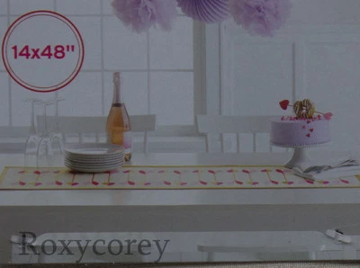 Valentine 's Day Hearts & Arrows Gold Table Runner 14x48 in NWT  - Image 1 of 2