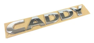 VW Caddy Insigne Logo Écriture Arrière Chromé Autocollant 2K5853687 - Picture 1 of 6