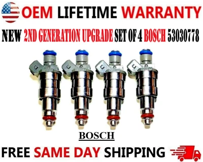 NUEVO x4 BOSCH 2ª Generación Actualización Inyectores de Combustible para Jeep Dodge 1993-2002 #53030778 Foto 1 de 4