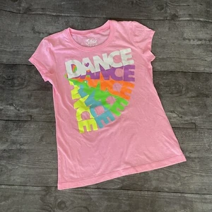 Girl’s Justice Dance Shirt Pink Size 12 Graphic Tee - Picture 1 of 3
