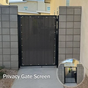 Barrera de puerta personalizada pantalla privacidad panel malla 90% bloque UV con ojales / 12"" - Imagen 1 de 14