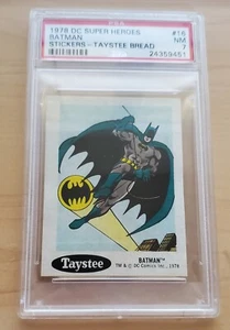 PSA 7 1978 DC SUPER HEROES BATMAN STICKER TAYSTEE BREAD #16 - Picture 1 of 1