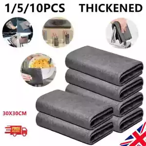 1-10 PCS EXTRA Thickened Magic Glass Cleaning Cloth Dishcloth Lint Free Polish - Picture 1 of 9