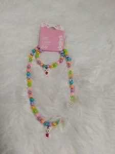 Claire's Girls 2-Piece Easter Necklace &Bracelet Set Multicolor W/Bunny Charm  - Picture 1 of 4