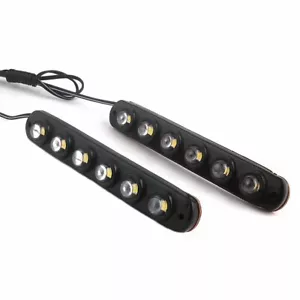 Luz de circulación diurna universal impermeable para automóvil 2 piezas lámpara de conducción antiniebla 6 LED blanca - Imagen 1 de 1