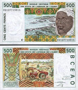 W.A.S, West African States, Burkina Faso 500 Francs 2002, UNC, P-310Cm - Picture 1 of 3