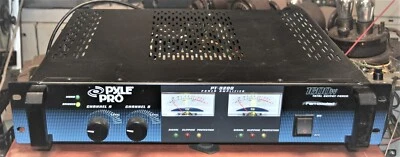 PYLE PRO MODEL PT3200 POWER AMPLIFIER 1600 WATT RACK MOUNT GOOD SCHOOL SURPLUS - Image 1 of 2