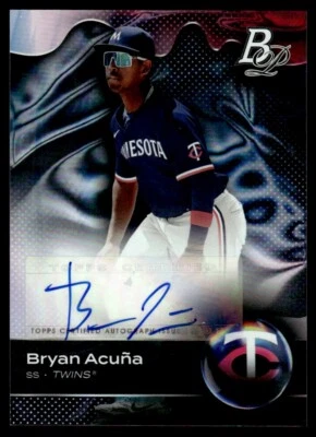 2023 Bowman Platinum Top Prospects Autographs Bryan Acuña Auto Minnesota Twins - Image 1 of 2