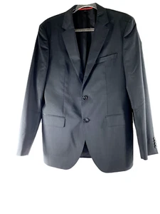 BLAZER NEGRO HUGO BOSS PARA HOMBRE EE. UU. 38R ETIQUETA ROJA 100 % LANA VIRGEN PUNTO H URBANO - Imagen 1 de 24