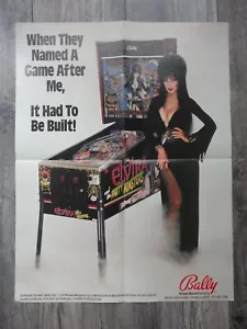 Póster original volador máquina pinball Elvira & The Party Monsters ENVÍO GRATUITO - Imagen 1 de 4