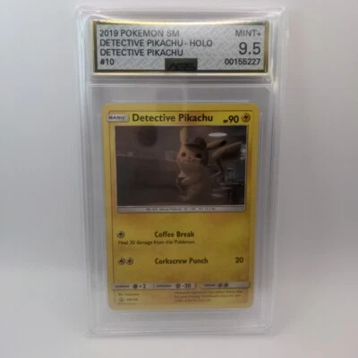 Pokemon CGC 9.5 Mint+ Black Star Promo Holo Detective Pikachu SM190 - Image 1 of 4
