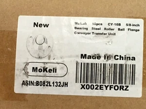 MOKELL 10Pcs CY-16B 5/8-Inch Bearing Steel Roller Ball Flange Conveyor Transfer - Picture 1 of 5