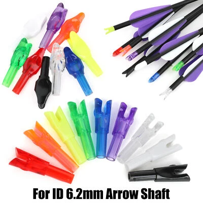 50 X Archery Arrow Nock Push-in Nock For ID 6.2mm Arrow Shaft Bow Hunting Target - Image 1 of 4