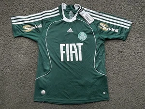 BRAND NEW 2008 Adidas Palmeiras Soccer Jersey #10 YOUTH M Brazil FIAT Shirt Kit - Picture 1 of 16
