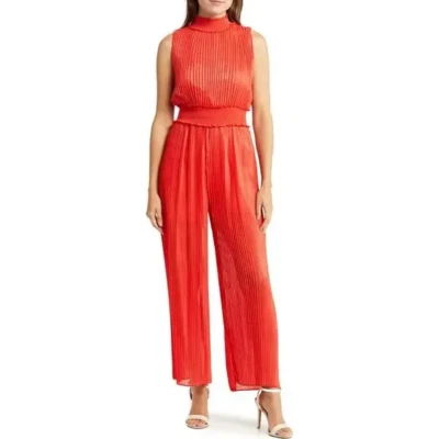 Nuevo con etiquetas Mono plisado Nanette Lepore para mujer cuello falso coral 4 Foto 1 de 4