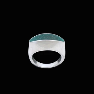 Just Andersen - Denmark. Sterling Silver Ring with Aventurine Quartz #865. - Picture 1 of 4