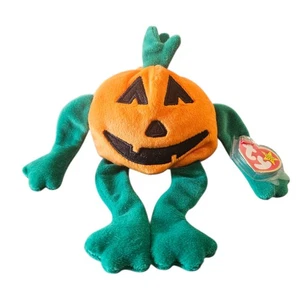 Peluche de Halloween TY Beanie Baby Punkin Pumpkin Jack O Lantern 1999 con etiquetas de colección - Imagen 1 de 8