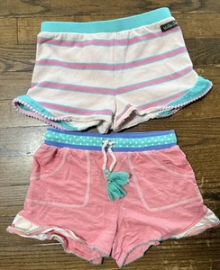 Matilda Jane Lot Of 2 Girl’s Sz 6 Shorts Drawstring School Play Pink Teal - Picture 1 of 9