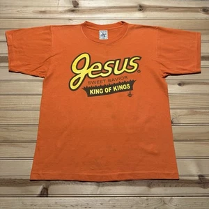 Vintage 90s Jesus Sweet Savior King Of Kings Shirt Reese’s Parody Size Medium - Picture 1 of 11