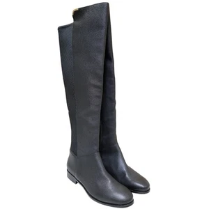 Cole Haan Women Knee High Low Heel Riding Boots Size US 7.5B Black Stretch - Picture 1 of 6