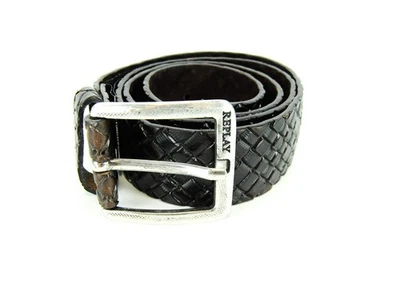 Cinturón Replay Hombre Cuero Marrón 85Cm Patrón Piel de Vaca Hebilla Cuadrada Foto 1 de 4