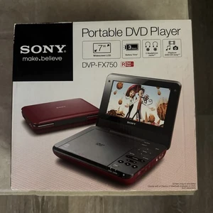 Sony Portable 7" DVD Player DVP-FX750 Red New - Picture 1 of 2