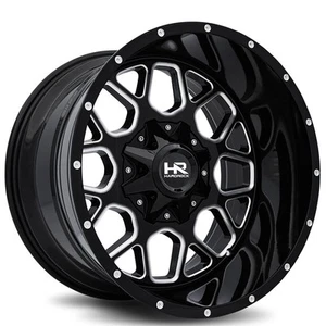 20x10"Hardrock Wheels H705 Gunner Gloss Black Milled Off-Road Rims (4 pcs) (A01) - Picture 1 of 10