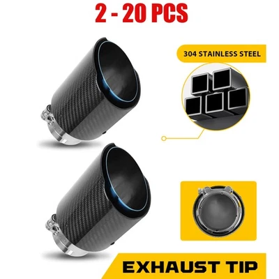 2-20 X универсальная задняя труба из нержавеющей стали круглый хвостовой наконечник выхлопной трубы 2,5 дюйма ID-3,5 дюйма OD - Изображение 1 из 4