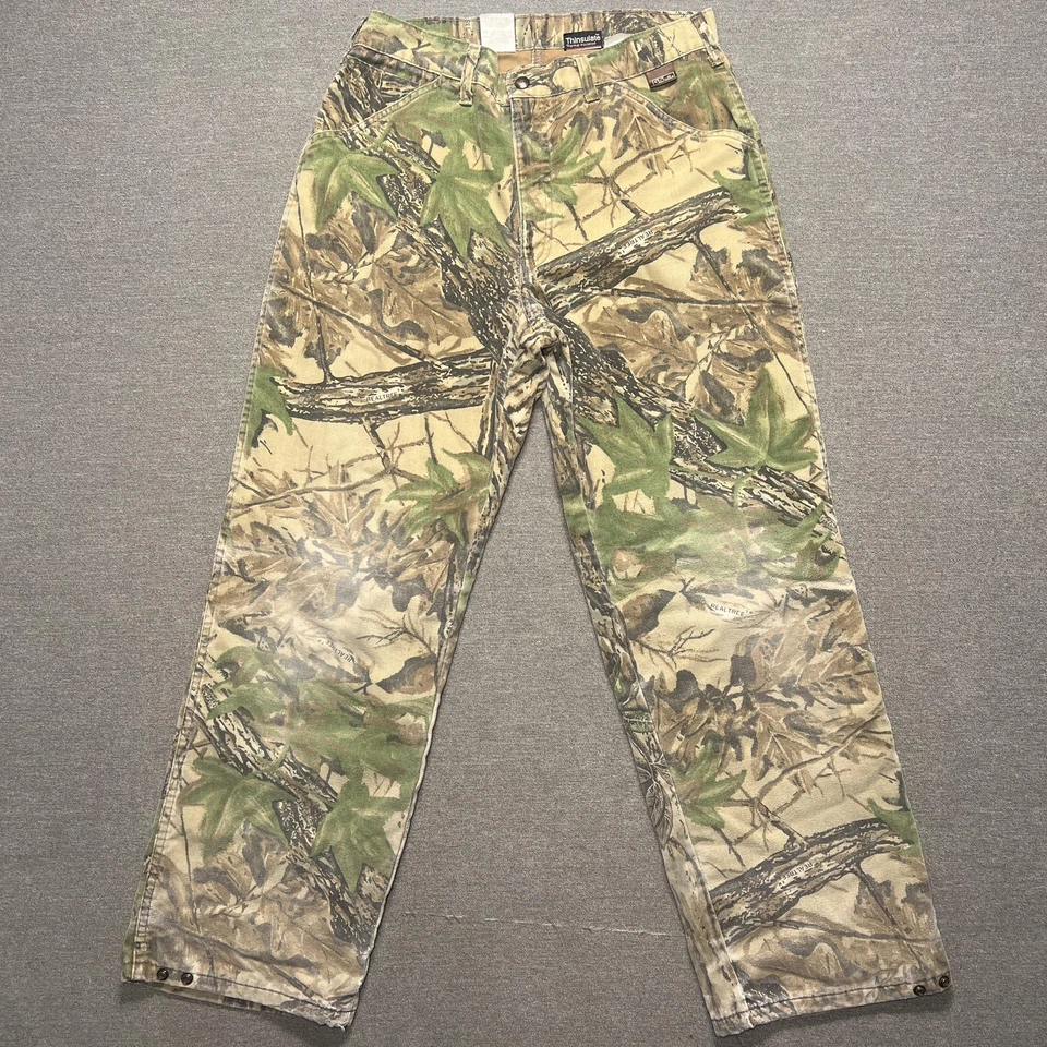Vintage Walls Camo Pants Mens 30x29 Blizzard Pruf Realtree Thinsulate Made US - Image 1 of 4