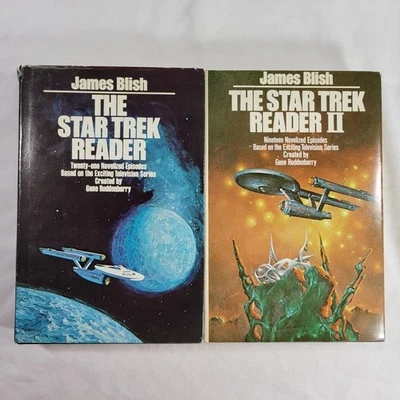 The Star Trek Reader HC Books 1 & 2 James Blish Novelized Episodes VTG Book Club - Image 1 of 4