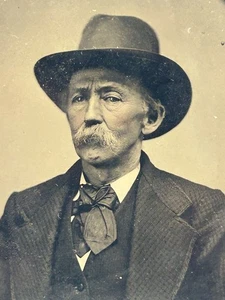 Antiguo sombrero de vaquero tipo tinte para hombre guapo occidental viejo oeste teñido a mano - Imagen 1 de 3