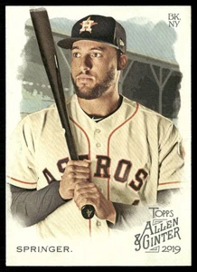 2019 TOPPS ALLEN & GINTER GEORGE SPRINGER HOUSTON ASTROS #30 - Picture 1 of 2