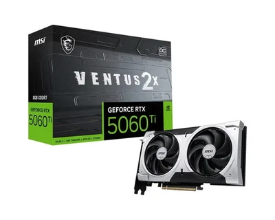 MSI GEFORCE RTX 5060 Ti 8GB VENTUS 2X OC PLUS GDDR7 DP HDMI SCHEDA VIDEO NVIDIA - Immagine 1 di 4