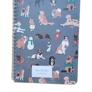 Vera Bradley 8,5" x 6" Mini Notizbuch mit Innentasche Urlaub Hunde Neu - Bild 1 von 2