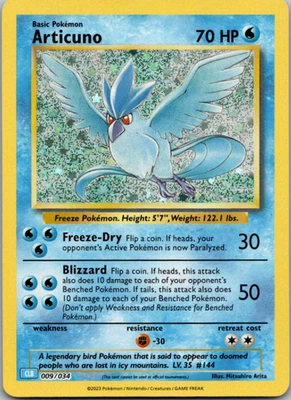 Articuno Classic Collection Trading Card Game Classic 009/034 NM - Image 1 of 2