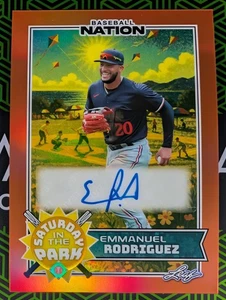 Emmanuel Rodriguez 2025 Leaf Baseball Nation Saturday In The Park Auto Orange /4 - Picture 1 of 2