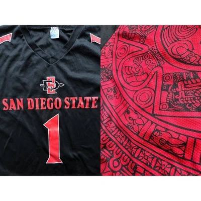 Camiseta promocional de fútbol americano San Diego State Aztecs 2015 SDSU M negra roja NCAA Foto 1 de 4
