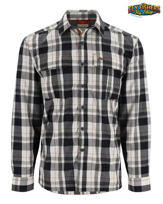 Simms Fishing Men's ColdWeather Shirt - Gunmetal Logan Plaid NEW DISCOUNTED - Image 1 of 2
