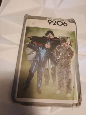 Simplicity 9206 1979 Vintage Halloween Costume Sewing Patterns Kids Sz 8-10 DIY - Image 1 of 4