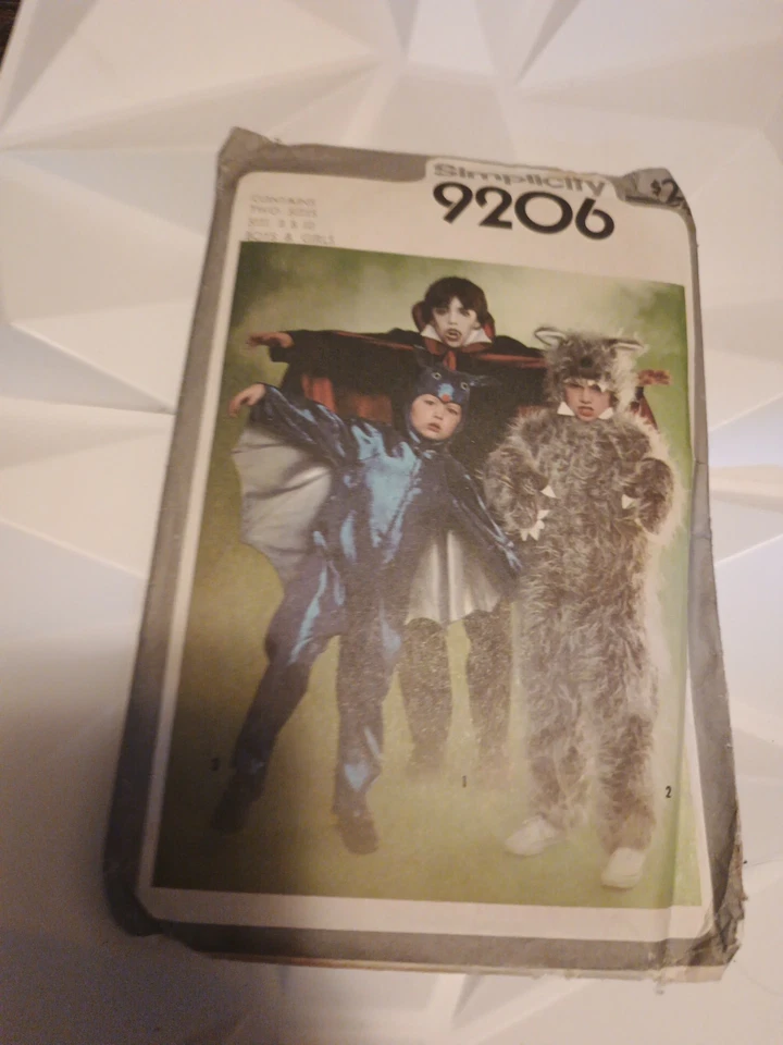 Simplicity 9206 1979 Vintage Halloween Costume Sewing Patterns Kids Sz 8-10 DIY - Image 1 of 4