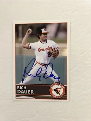 Rich Dauer Orioles Autographed Postcard - Image 1 of 2