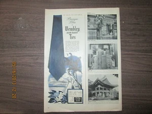 Wembley Nor-East Ties 1/2 Page AD 1944 Biscayne Blue Tropical Scene - Picture 1 of 1
