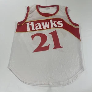 Vintage XL Atlanta Hawks #21 Dominique Wilkins Promo Basketball Jersey 80s 90s - Picture 1 of 18
