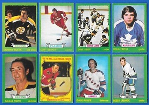 1973-74 OPC O PEE CHEE NHL HOCKEY CARD LIGHT WHITE BEIGE BACK 133-264 SEE LIST