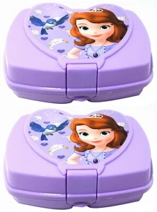 2-Pack Disney Sofia The First Sandwich Box For Picnics - School - Home - Picture 1 of 3
