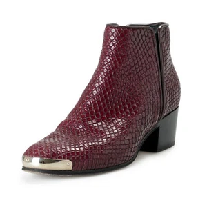 Giuseppe Zanotti Women's Purple Textured Leather Ankle Boots Shoes sz US 7 IT 37 - Picture 1 of 9