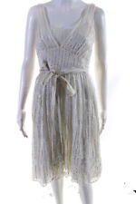 Calvin Klein Women's Sequin Midi Dress White Size 4